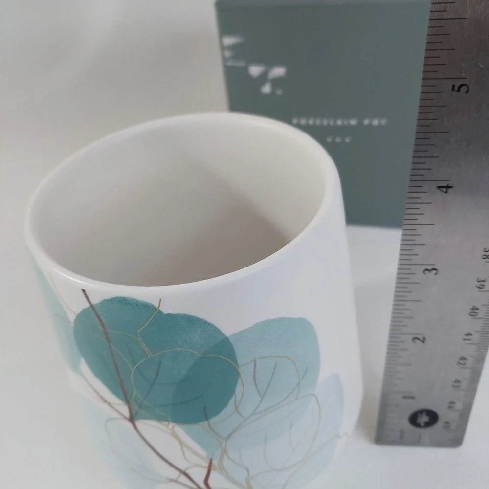 Kikki K desktop Planter Porcelain Succulent Cacti‎ Blue Green